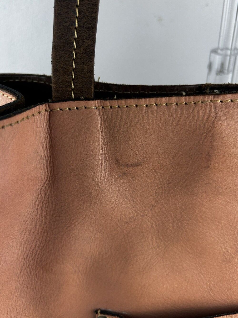 PATRICIA NASH Toscano Winter Bloom Leather Tote Bag Brown And Pink Floral Purse - Picture 10 of 15